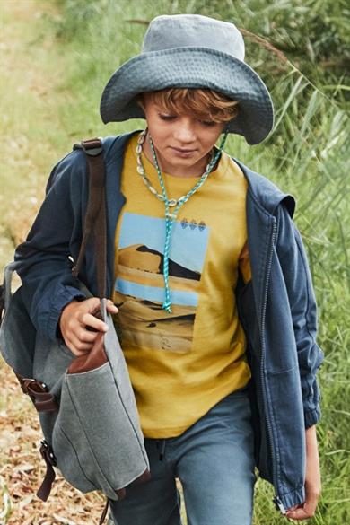 Mayoral Erkek Çocuk 10-16 Yaş Baskılı Kısa Kol T-shirt 6007 Sarı