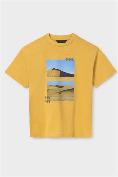 Mayoral Erkek Çocuk 10-16 Yaş Baskılı Kısa Kol T-shirt 6007 Sarı