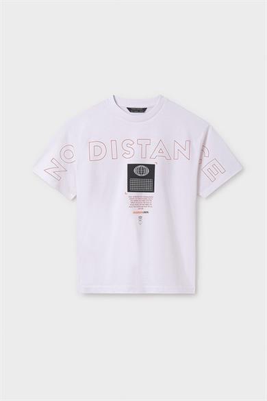 Mayoral Erkek Çocuk 10-16 Yaş Baskılı Kısakol T-shirt 6011 Beyaz