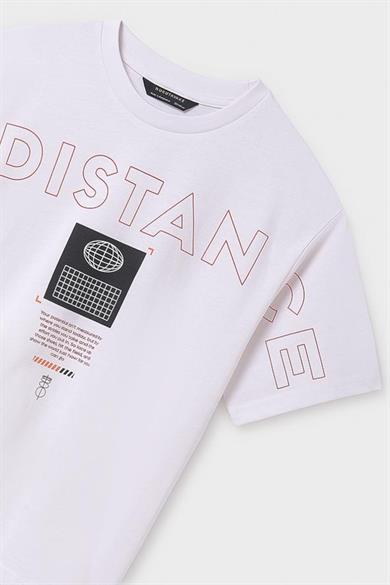 Mayoral Erkek Çocuk 10-16 Yaş Baskılı Kısakol T-shirt 6011 Beyaz
