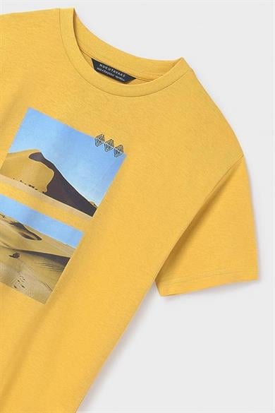Mayoral Erkek Çocuk 10-16 Yaş Baskılı Kısa Kol T-shirt 6007 Sarı