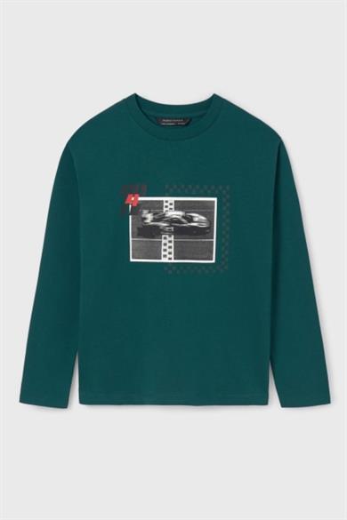 Mayoral Erkek Çocuk 10-16 Yaş Baskılı İkili Uzunkol Body 7090 Krem-Haki