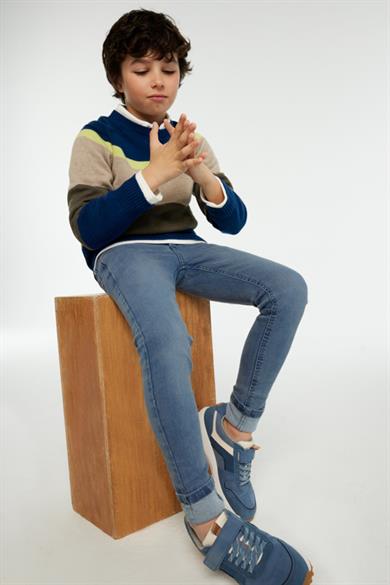 Mayoral Erkek Çocuk 10-18 Yaş Basic Slim Fit Denim Pantolon 516 Kot Mavi