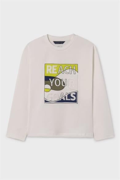 Mayoral Erkek Çocuk 10-18 Yaş Kabartma Desenli Uzunkol Body 7081 Krem