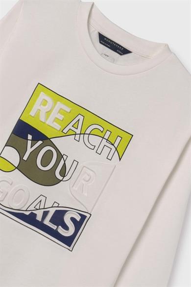 Mayoral Erkek Çocuk 10-18 Yaş Kabartma Desenli Uzunkol Body 7081 Krem