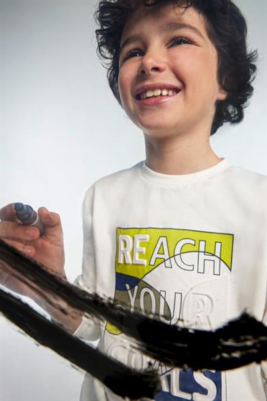 Mayoral Erkek Çocuk 10-18 Yaş Kabartma Desenli Uzunkol Body 7081 Krem