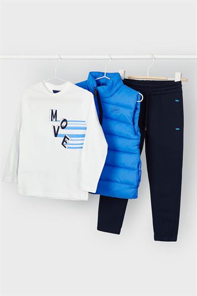 Mayoral Erkek Çocuk 2-9 Yaş Şişme Yelekli Eşofman Takımı 4606 Mavi