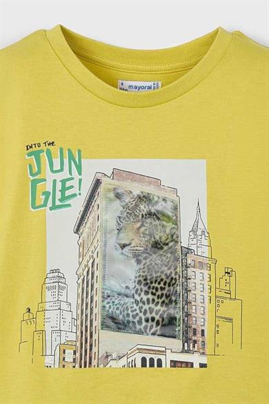 Mayoral Erkek Çocuk 3-9 Yaş 3D Baskılı Kısakol T-shirt 3043 Hardal