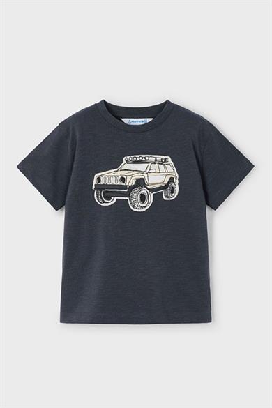 Mayoral Erkek Çocuk 3-9 Yaş Araba Desenli Kısakol T-shirt 3031 Antrasit