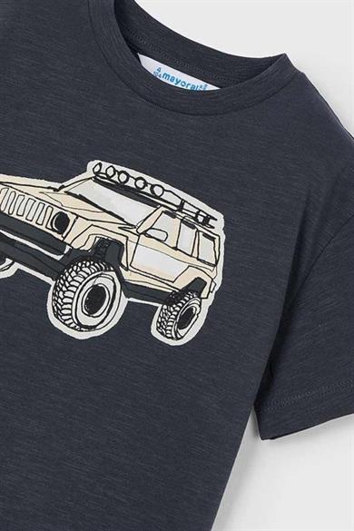 Mayoral Erkek Çocuk 3-9 Yaş Araba Desenli Kısakol T-shirt 3031 Antrasit