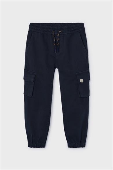 Mayoral Erkek Çocuk 3-9 Yaş Beli Lastikli Kargo Cep Pantolon 4537 Lacivert