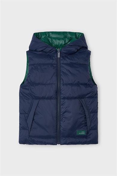 Mayoral Erkek Çocuk 3-9 Yaş Çift Taraflı Şişme Yelek 4347 Lacivert-Yeşil