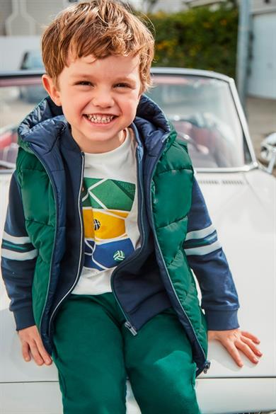 Mayoral Erkek Çocuk 3-9 Yaş Çift Taraflı Şişme Yelek 4347 Lacivert-Yeşil