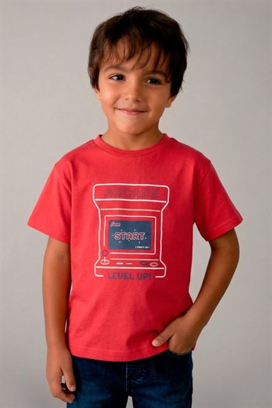 Mayoral Erkek Çocuk 3-9 Yaş Desenli 2li Kısa Kol T-Shirt Seti Lacivert