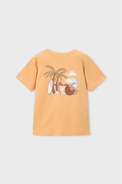 Mayoral Erkek Çocuk 3-9 Yaş Desenli 2li Kısa Kol T-Shirt Seti Turuncu