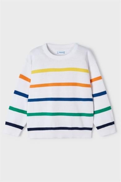 Mayoral Erkek Çocuk 3-9 Yaş İnce Triko Kazak 3357 Beyaz