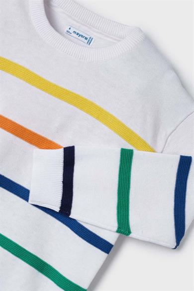 Mayoral Erkek Çocuk 3-9 Yaş İnce Triko Kazak 3357 Beyaz