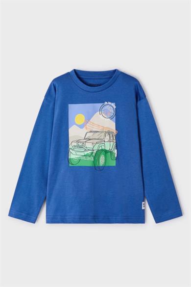 Mayoral Erkek Çocuk 3-9 Yaş İnce Uzun Kol T-shirt 3027 Mavi