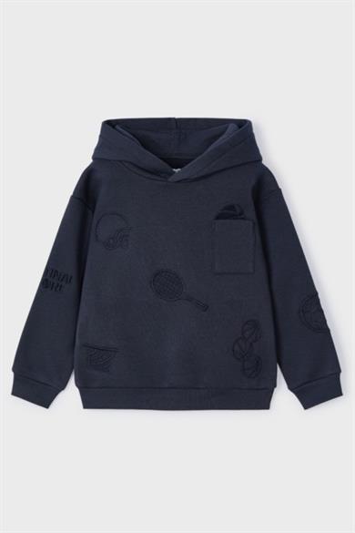 Mayoral Erkek Çocuk 3-9 Yaş Kapüşonlu Sweatshirt 4450 Lacivert