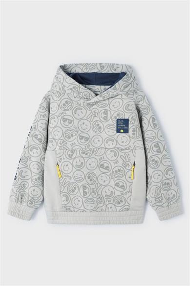 Mayoral Erkek Çocuk 3-9 Yaş Kapüşonlu Baharlık Sweatshirt 3483 Taş Rengi