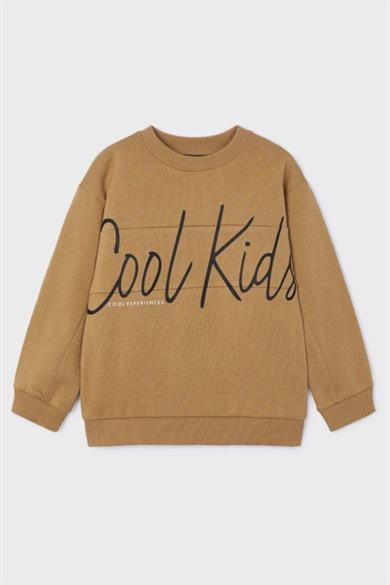 Mayoral Erkek Çocuk 3-9 Yaş Pamuklu Sweatshirt 4449 Kahverengi