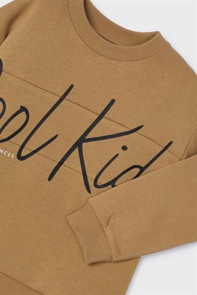 Mayoral Erkek Çocuk 3-9 Yaş Pamuklu Sweatshirt 4449 Kahverengi