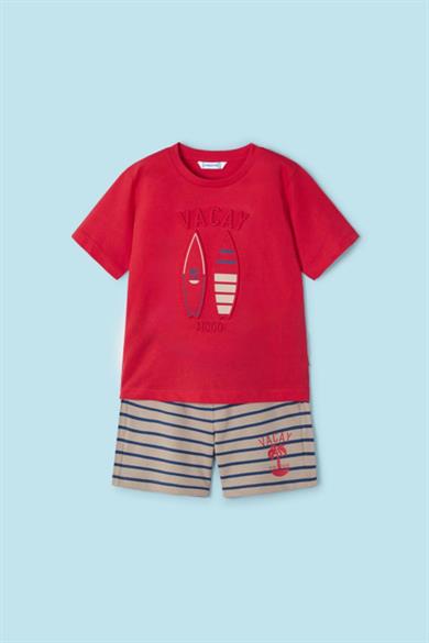 Mayoral Erkek Çocuk 3-9 Yaş Şortlu Takım 3607 Kırmızı