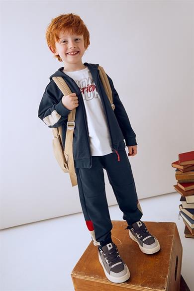 Mayoral Erkek Çocuk 3-9 Yaş Üç Parça Eşofman Takımı Lacivert