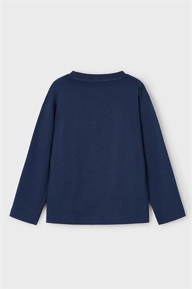 Mayoral Erkek Çocuk 4-9 Yaş Baskılı Uzun Kol T-shirt Lacivert