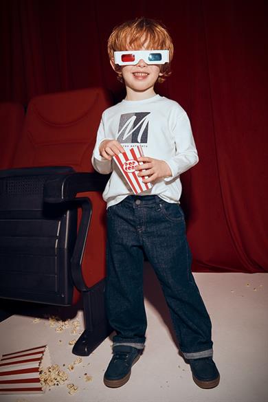 Mayoral Erkek Çocuk 4-9 Yaş Bol Kesim Denim Pantolon Lacivert