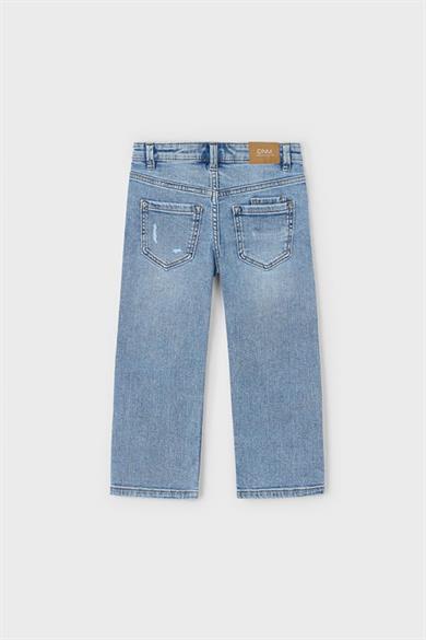Mayoral Erkek Çocuk 4-9 Yaş Boru Paça Yırtıklı Denim Pantolon Mavi