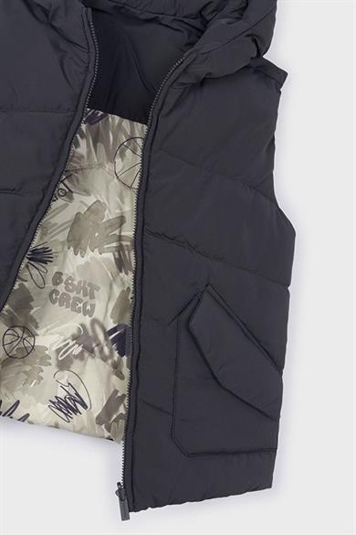 Mayoral Erkek Çocuk 4-9 Yaş Çift Taraflı Kapüşonlu Yelek Antrasit