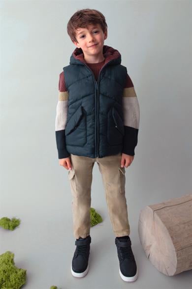 Mayoral Erkek Çocuk 4-9 Yaş Çift Taraflı Kapüşonlu Yelek Lacivert