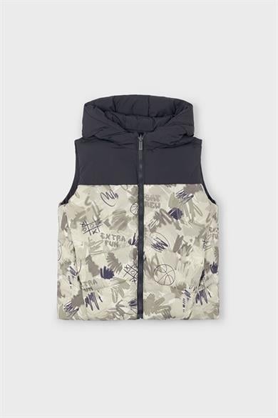 Mayoral Erkek Çocuk 4-9 Yaş Çift Taraflı Kapüşonlu Yelek Antrasit