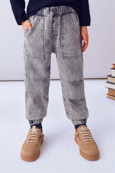 Mayoral Erkek Çocuk 4-9 Yaş Denim Jogger Pantolon Gri