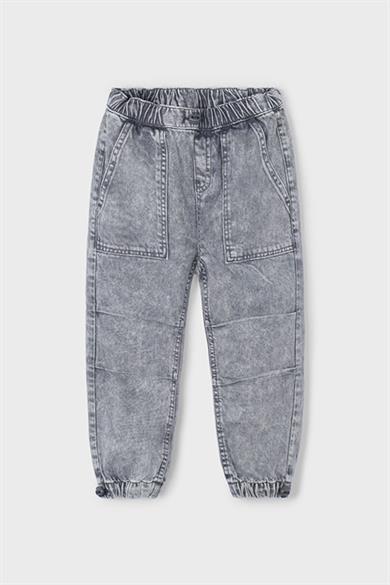 Mayoral Erkek Çocuk 4-9 Yaş Denim Jogger Pantolon Gri