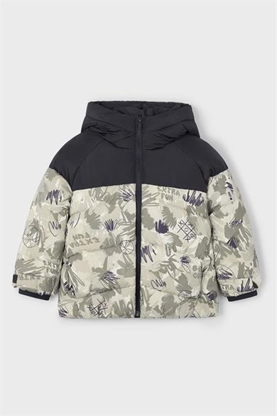 Mayoral Erkek Çocuk 4-9 Yaş Desenli Dolgulu Mont Siyah