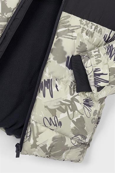 Mayoral Erkek Çocuk 4-9 Yaş Desenli Dolgulu Mont Siyah