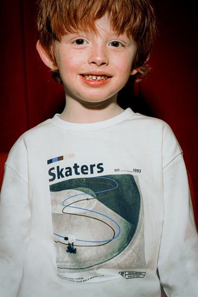 Mayoral Erkek Çocuk 4-9 Yaş Desenli İkili Uzun Kol T-shirt Lacivert-Beyaz