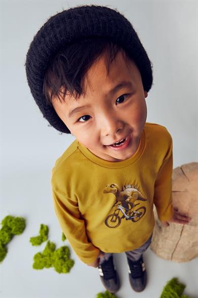 Mayoral Erkek Çocuk 4-9 Yaş Desenli Pamuklu Uzun Kol T-shirt Sarı