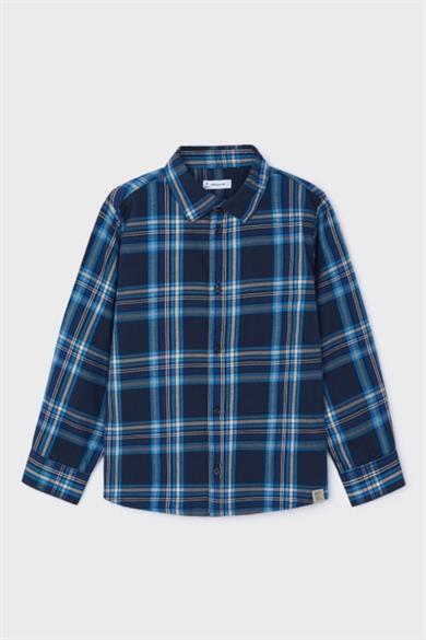 Mayoral Erkek Çocuk 4-9 Yaş Ekose Desenli Gömlek 4115 Lacivert