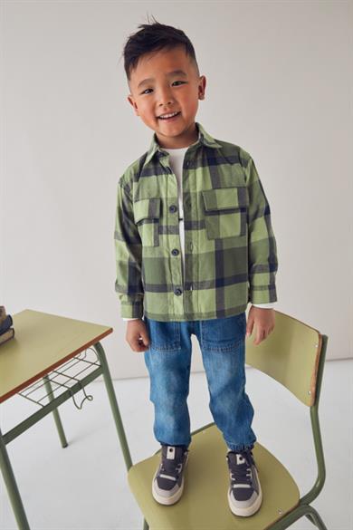 Mayoral Erkek Çocuk 4-9 Yaş Ekose Kışlık Gömlek Yeşil