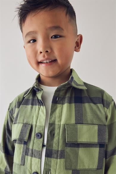 Mayoral Erkek Çocuk 4-9 Yaş Ekose Kışlık Gömlek Yeşil
