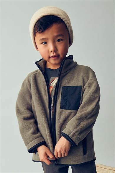 Mayoral Erkek Çocuk 4-9 Yaş Fermuarlı Polar Ceket Vizon