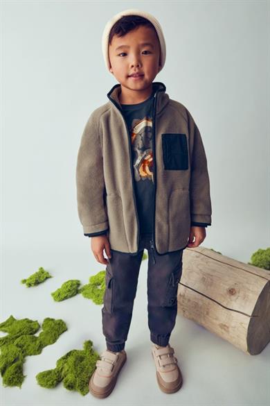 Mayoral Erkek Çocuk 4-9 Yaş Fermuarlı Polar Ceket Vizon