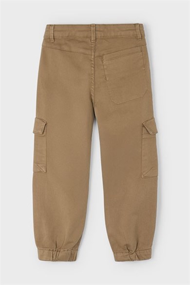Mayoral Erkek Çocuk 4-9 Yaş Kargo Cep Lastikli Paça Pantolon Camel