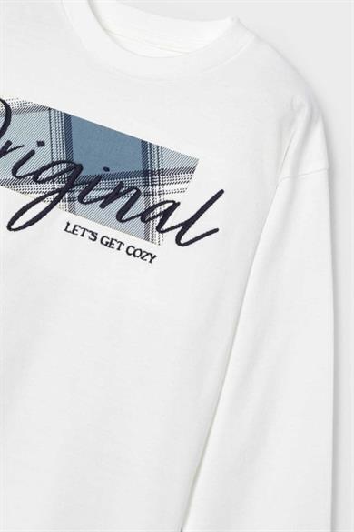 Mayoral Erkek Çocuk 4-9 Yaş Original İşlemeli Uzunkol Body 4046 Krem