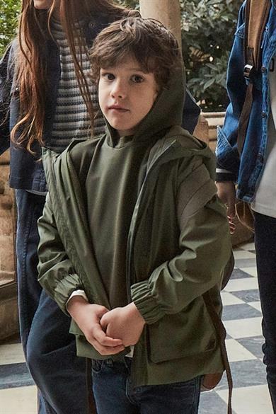 Mayoral Erkek Çocuk 4-9 Yaş Polar Astarlı Kapüşonlu Yağmurluk Haki