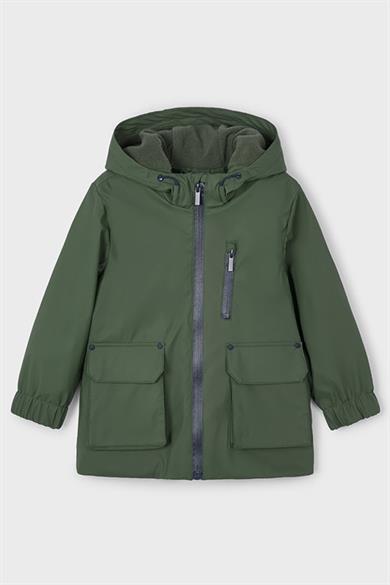 Mayoral Erkek Çocuk 4-9 Yaş Polar Astarlı Kapüşonlu Yağmurluk Haki