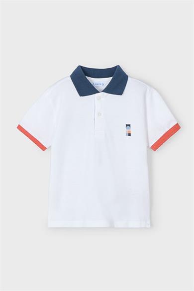 Mayoral Erkek Çocuk 4-9 Yaş Polo Yaka Kısakol T-shirt 3106 Beyaz